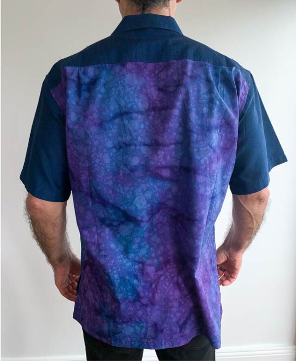 Blue Colour Shirt Watercolour Design - Back Shirt