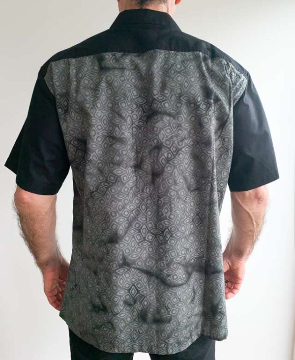 Grey Cotton Shirt Watermark Design - Back Shirt